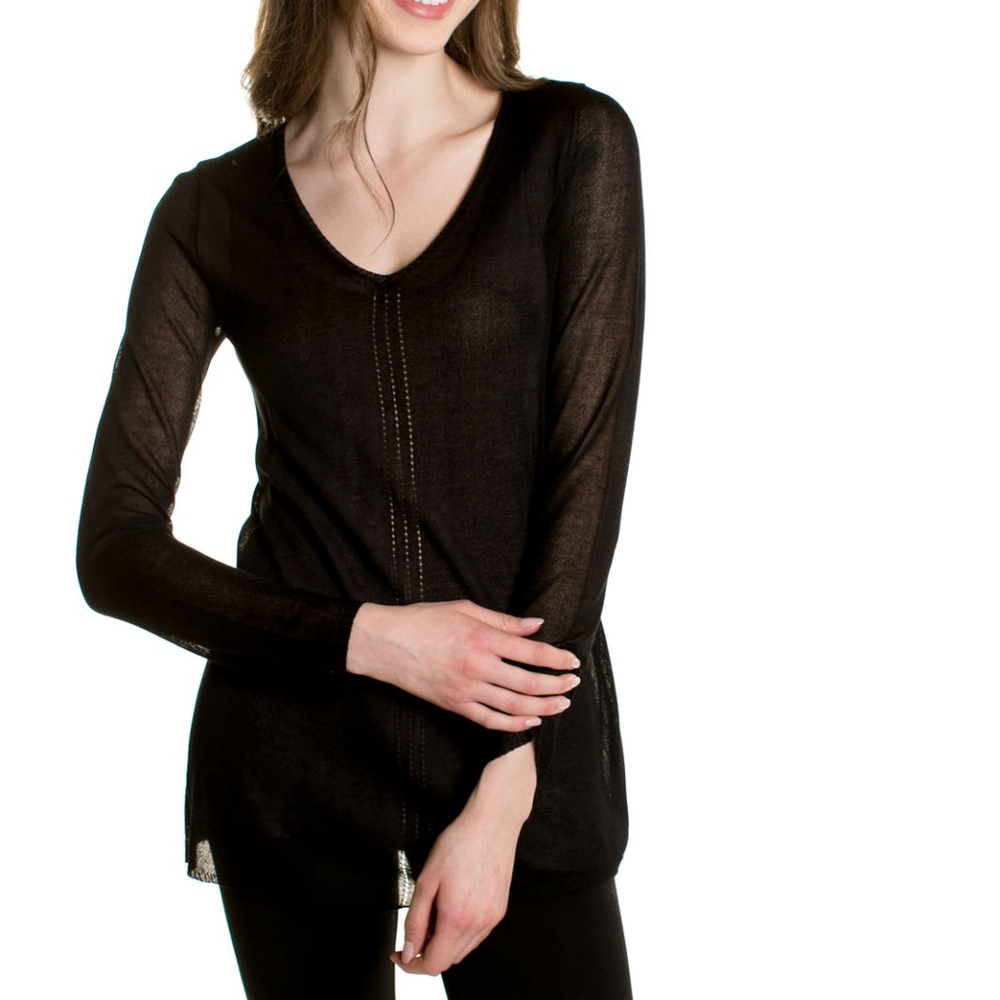 BLACK luxe knit a line sweater